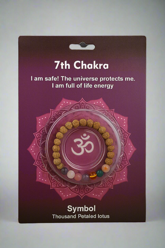 7th Chakra Rudraksha Bracelet – Crown Energy Awakener
